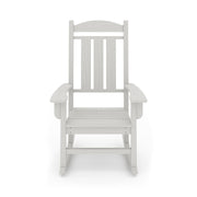 SoPoly Callaway Porch Rocker in Heron Gray, front view
