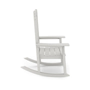 SoPoly Callaway Porch Rocker in Heron Gray, side view