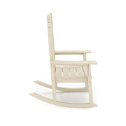 SoPoly Callaway Porch Rocker in Tybee Sand, side view