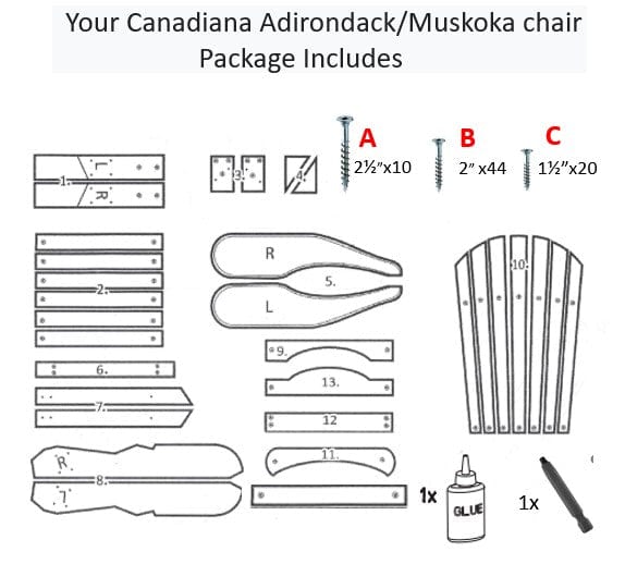 Americana Adirondack Kit Chair (Non-Folding) - view 9