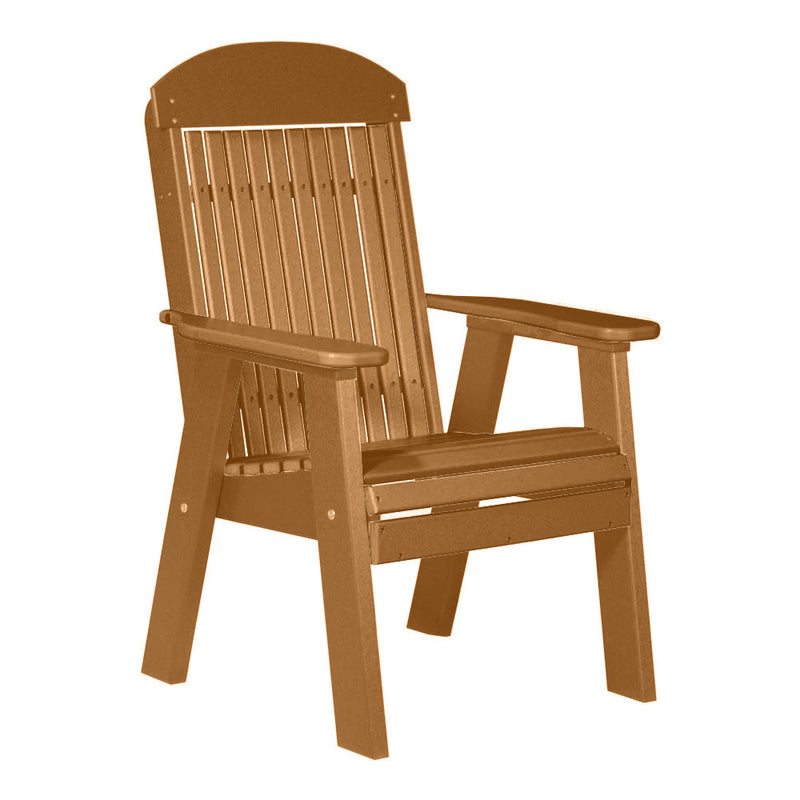 LuxCraft Cedar 2' Classic Highback Recycled Plastic Chair With Cup Holder
