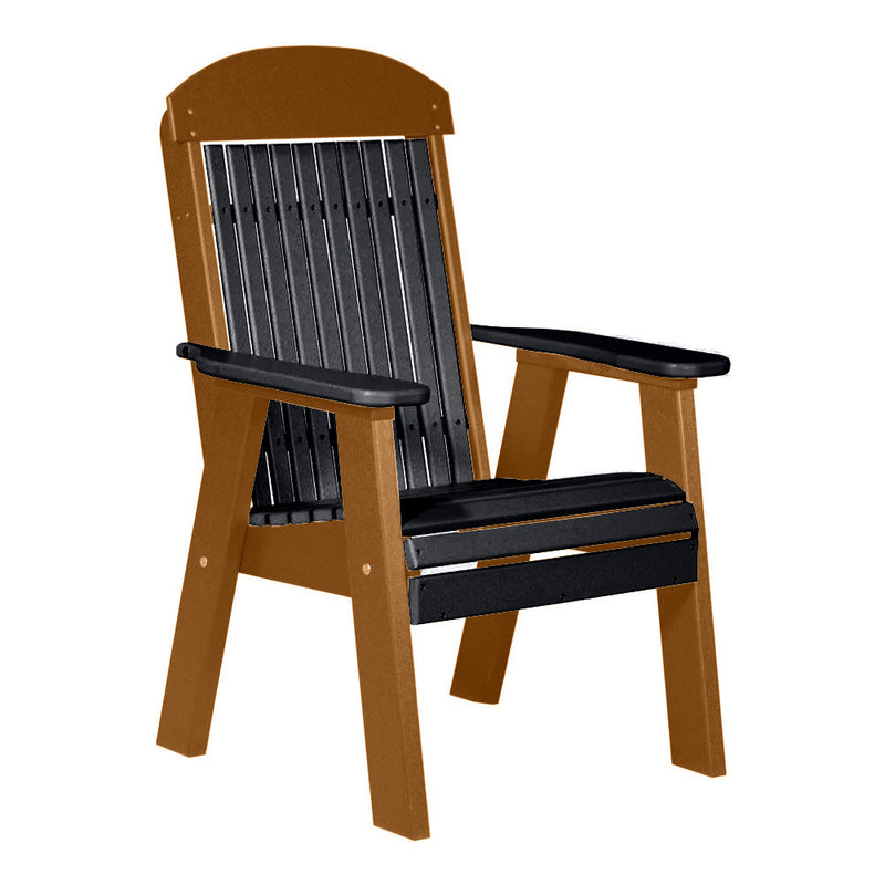 LuxCraft Black 2' Classic Highback Recycled Plastic Chair