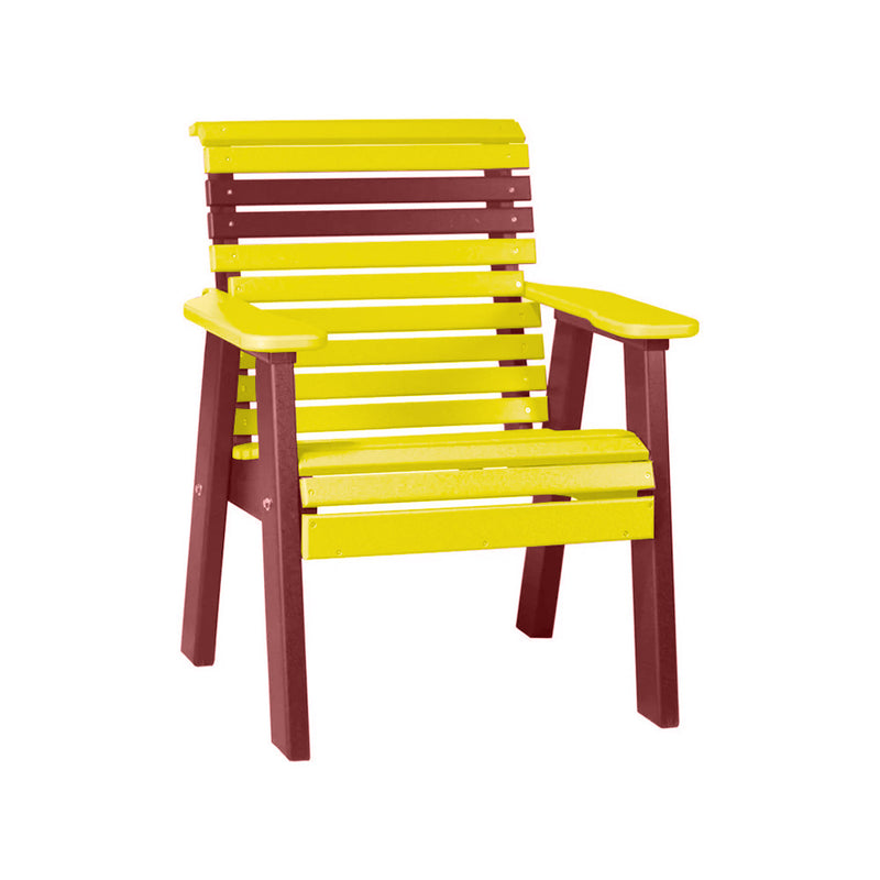LuxCraft Yellow 2' Rollback Recycled Plastic Chair