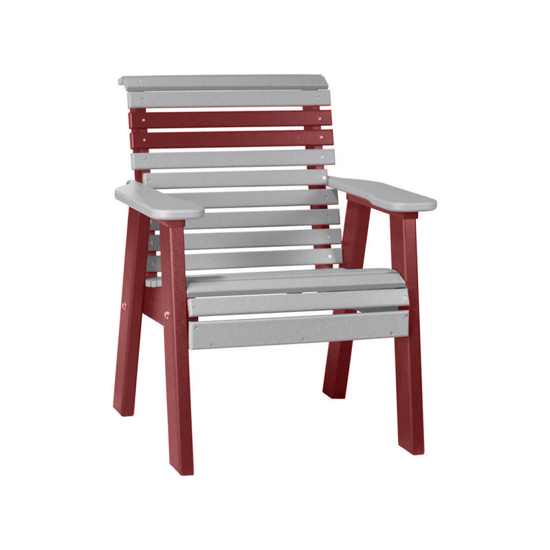 LuxCraft Dove Gray 2' Rollback Recycled Plastic Chair