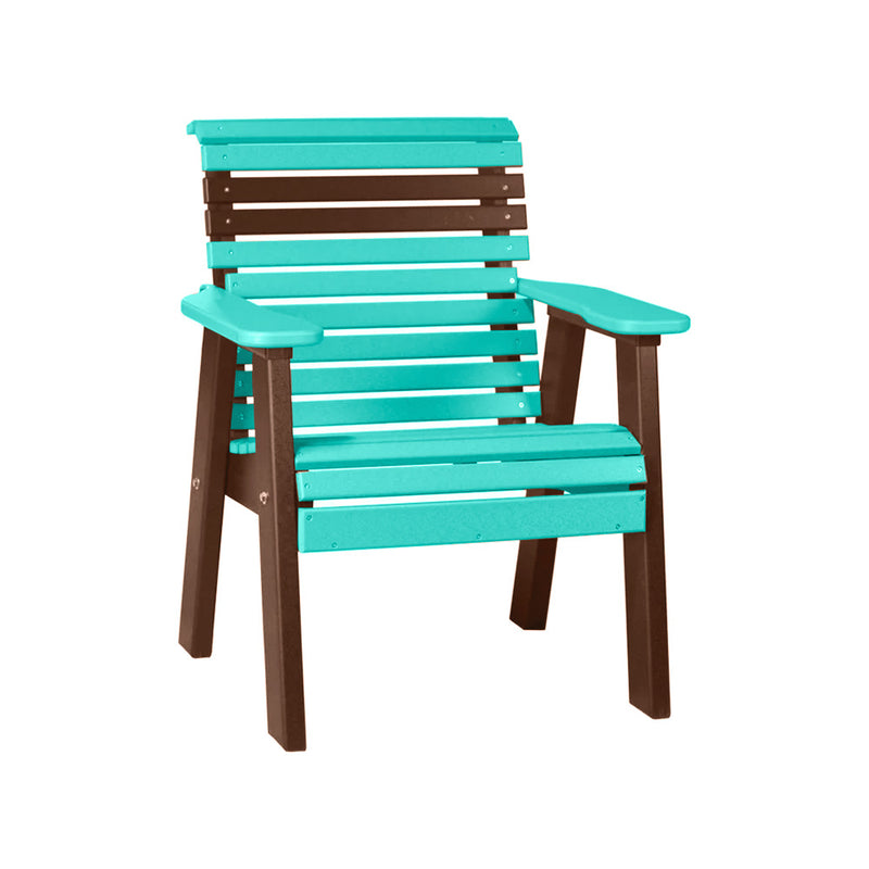 LuxCraft Aruba Blue 2' Rollback Recycled Plastic Chair