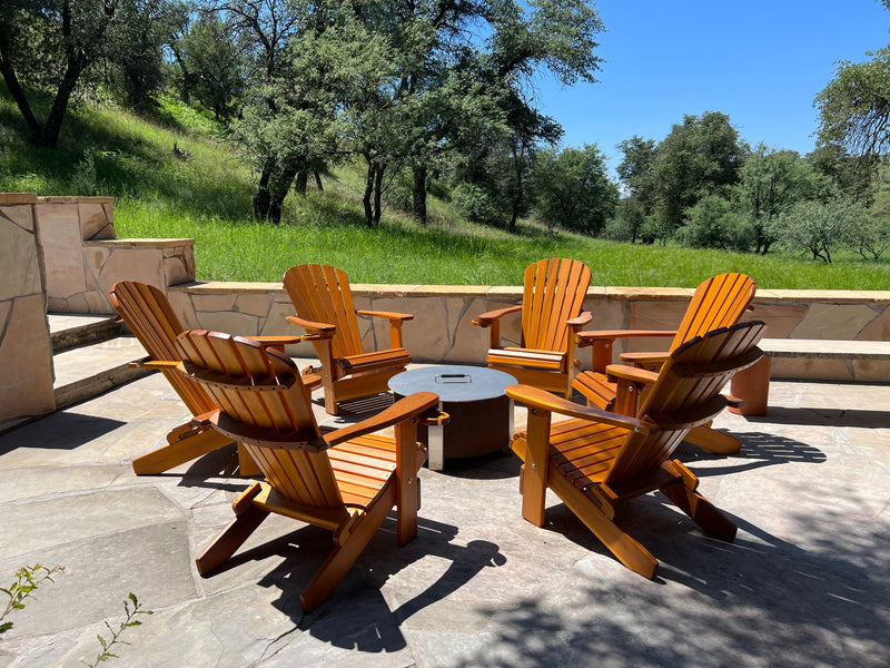 Wooden Classic Adirondack Chair (Standard) in Clear Cedar, Golden Glossy