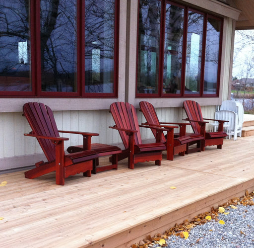 Wooden Classic Adirondack Chair (Standard) in Clear Cedar, Mahogany Glossy