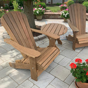 Wooden Classic Adirondack Chair (Standard) in Brazilian Walnut (IPE), Unoiled Fully Assembled