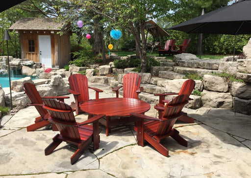 Wooden Royal Social Set for 6 in Clear Cedar, Mahogany Glossy