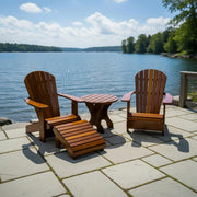 Wooden Royal Patio Set in Clear Cedar, Caramel Glossy