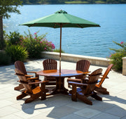 Wooden Royal Picnic Set for 6 in Clear Cedar, Caramel Glossy