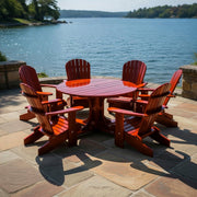 Wooden Royal Picnic Set for 6 in Clear Cedar, Mahogany Glossy