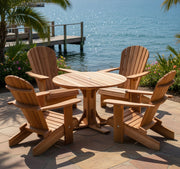 Wooden Royal Picnic Set for 4 in Clear Cedar, Unstained