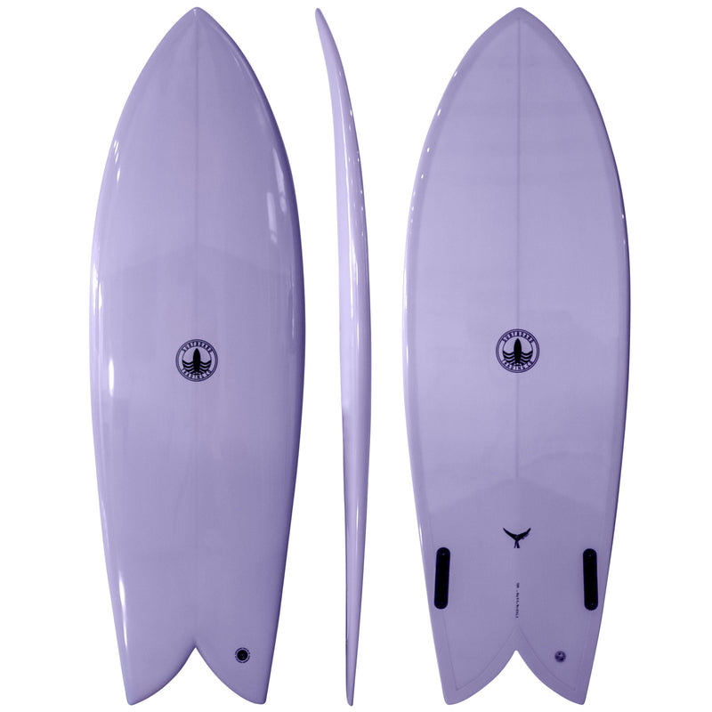 The Finlet Twin Fin Fish Surfboard – Lilac EPS