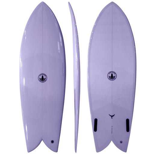 The Finlet Twin Fin Fish Surfboard – Lilac EPS