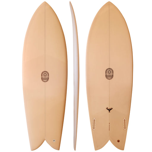 The Finlet Twin Fin Fish Surfboard – Peach EPS