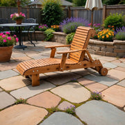 Wooden Deluxe Lounge Chair in Knotted Cedar, Unstained