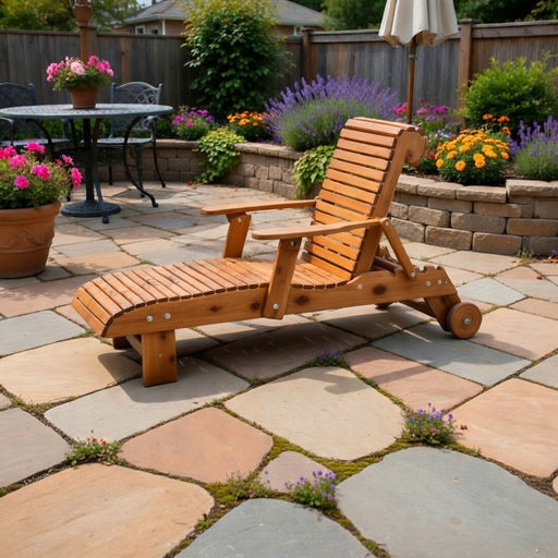 Wooden Deluxe Lounge Chair in Knotted Cedar, Unstained