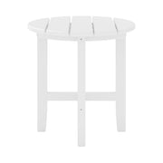 SoPoly 18" Classic Round Side Table in Destin White (image 2 of 3)