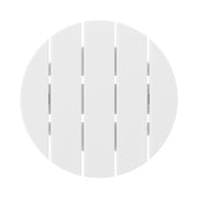SoPoly 18" Classic Round Side Table in Destin White (image 3 of 3)