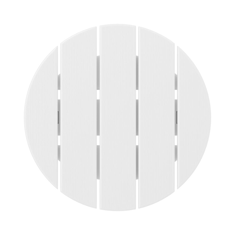 SoPoly 18" Classic Round Side Table in Destin White (image 3 of 3)