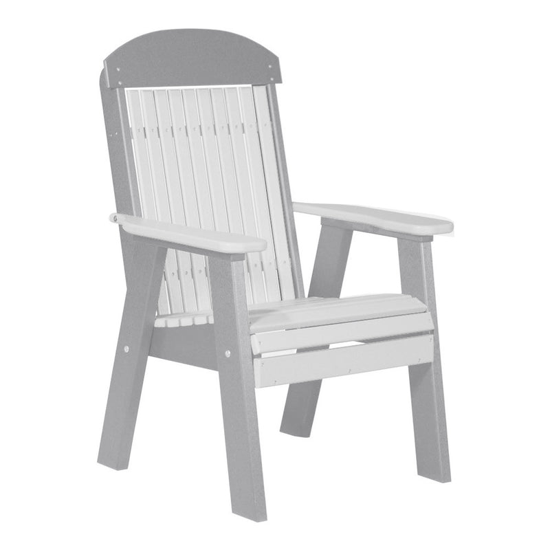 LuxCraft White 2' Classic Highback Recycled Plastic Chair