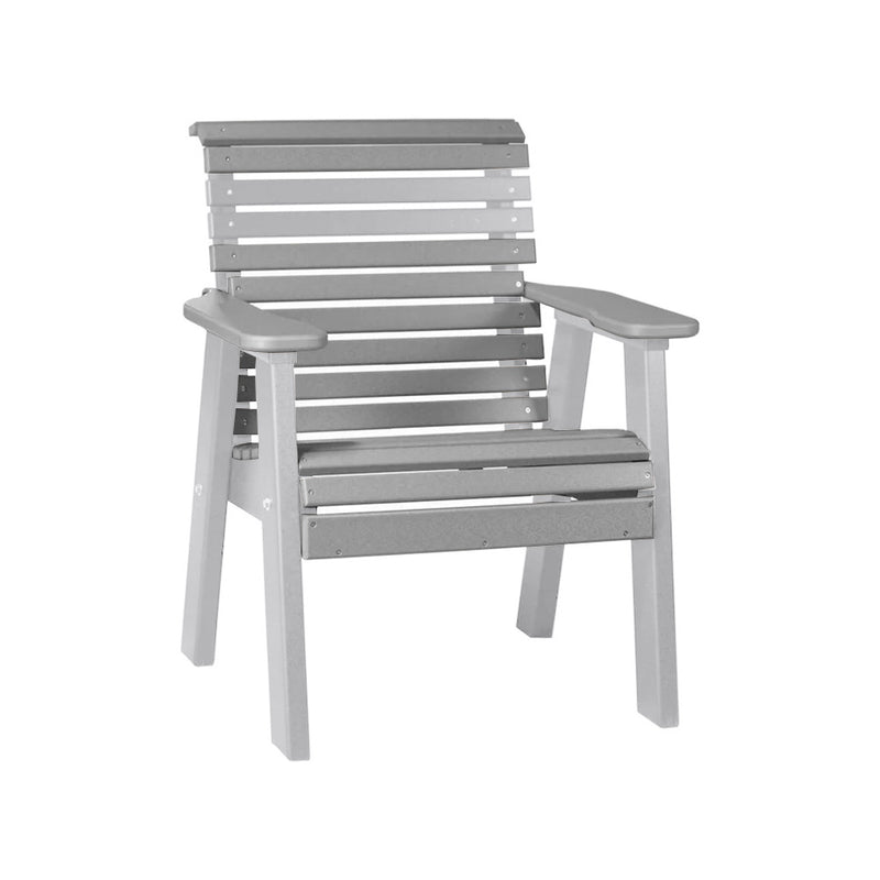 LuxCraft Slate 2' Rollback Recycled Plastic Chair With Cup Holder