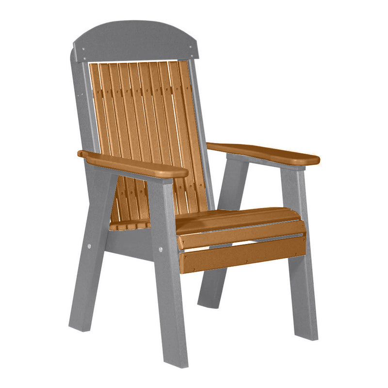 LuxCraft Cedar 2' Classic Highback Recycled Plastic Chair With Cup Holder