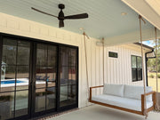 Delray Teak Porch Swing Bed — Small — ModHaven, additional view
