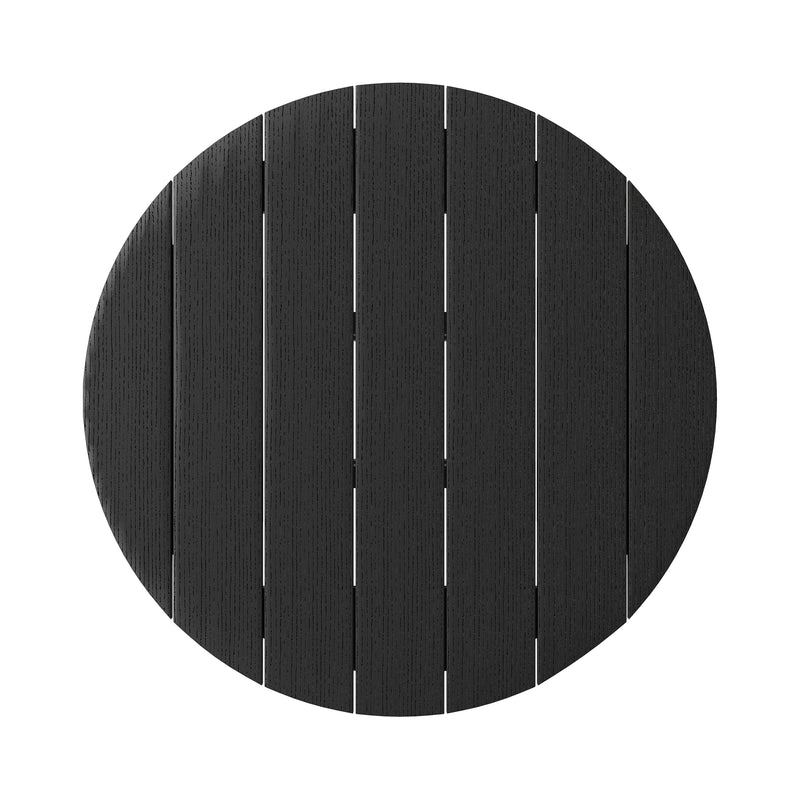 SoPoly 36" Round Bar Table in Black (image 2 of 2)