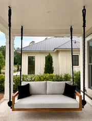 Bimini Teak Porch Swing Bed — Standard — ModHaven, additional view
