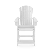 SoPoly St Simons Fan Back Counter Chair (Premium) in Destin White, front view
