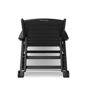 SoPoly Flat Chaise Lounge in Black, back view