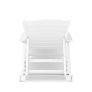 SoPoly Flat Chaise Lounge in Destin White, back view