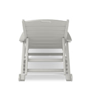 SoPoly Flat Chaise Lounge in Heron Gray, back view