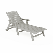 SoPoly Flat Chaise Lounge in Heron Gray