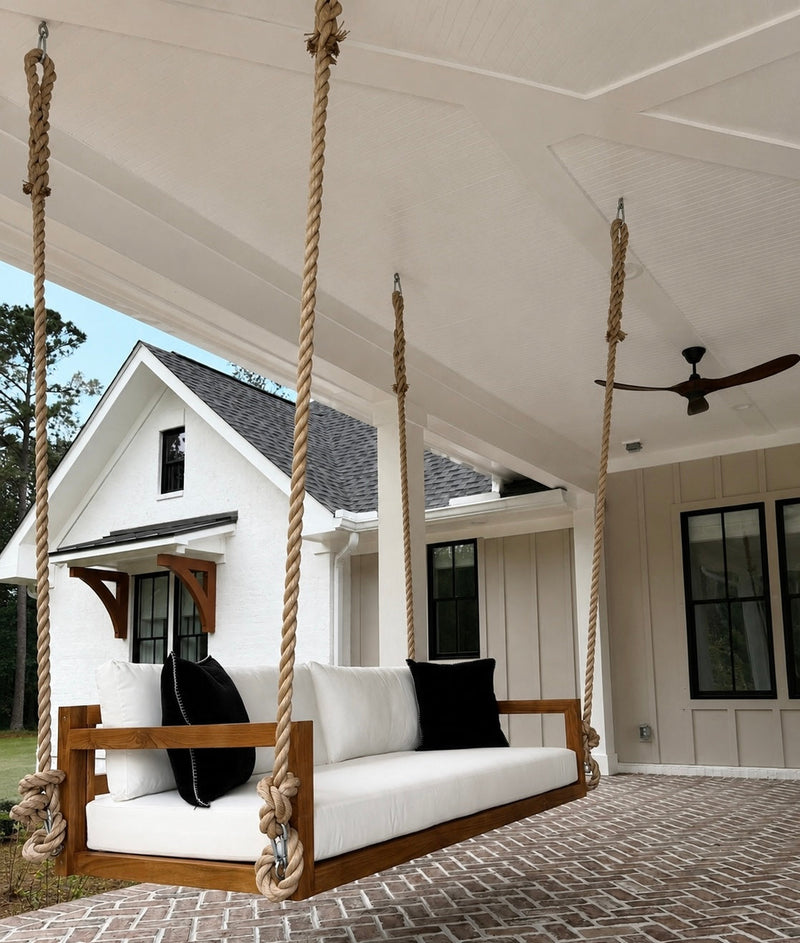Bimini Teak Porch Swing Bed — Standard — ModHaven