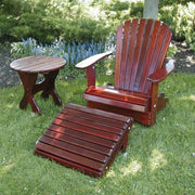 Wooden Grand 2-Position Ottoman (Oversized) in Clear Cedar, Mahogany Glossy