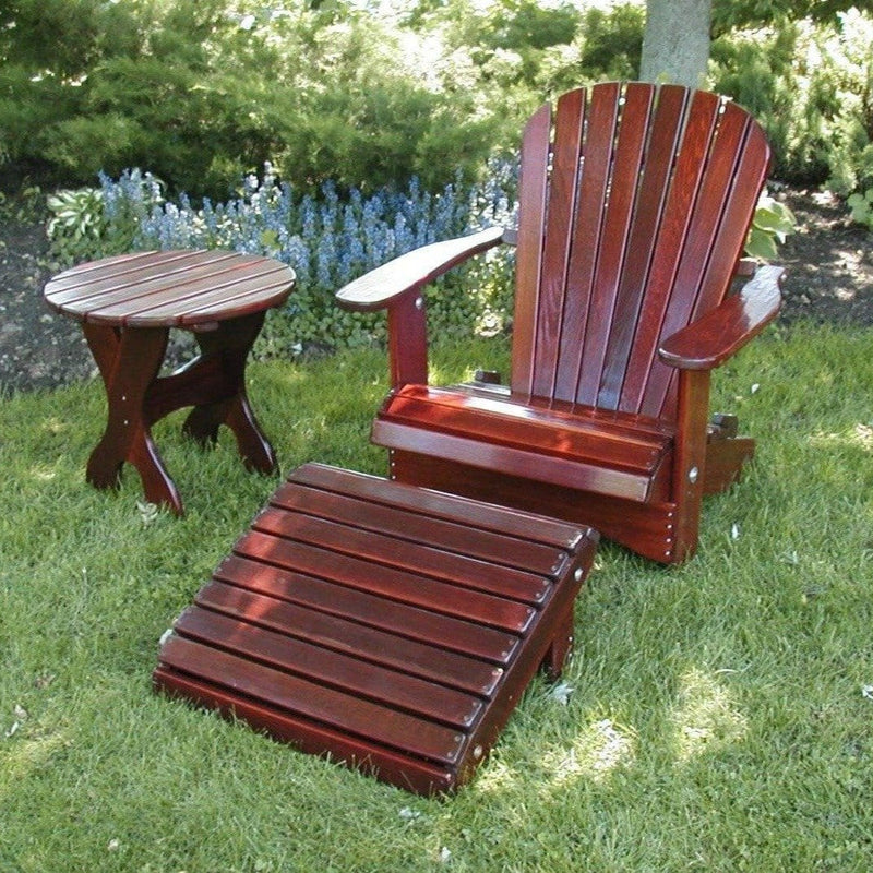 Wooden Grand 2-Position Ottoman (Oversized) in Clear Cedar, Mahogany Glossy