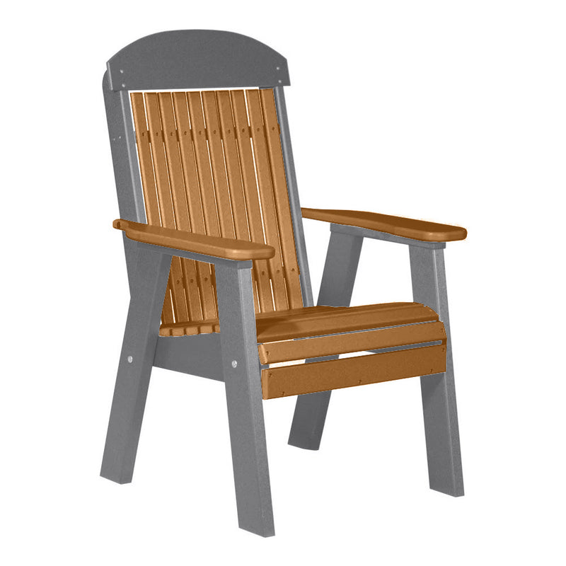 LuxCraft Cedar 2' Classic Highback Recycled Plastic Chair With Cup Holder