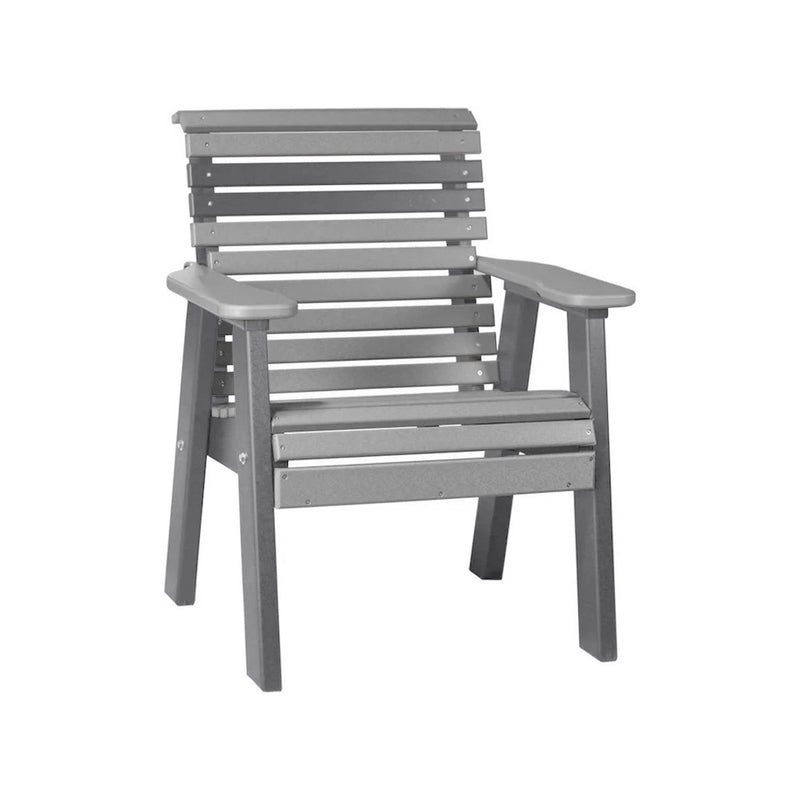 LuxCraft Slate 2' Rollback Recycled Plastic Chair With Cup Holder
