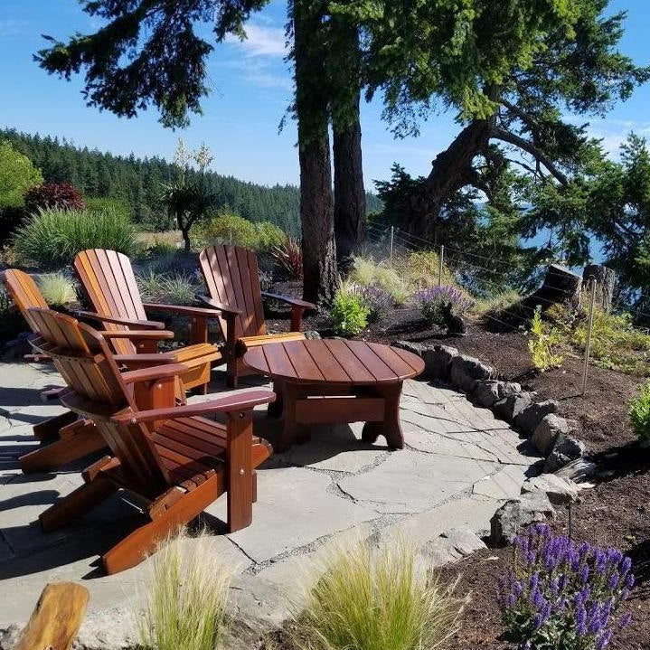 Wooden Classic Adirondack Chair (Standard) in Clear Cedar, Caramel Glossy