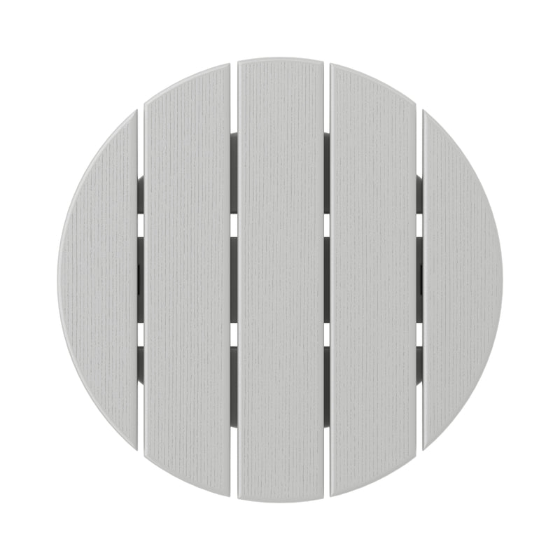 SoPoly 18" Classic Round Side Table in Heron Gray (image 3 of 3)