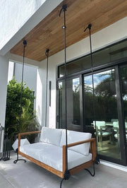 Delray Teak Porch Swing Bed — Standard — ModHaven, additional view