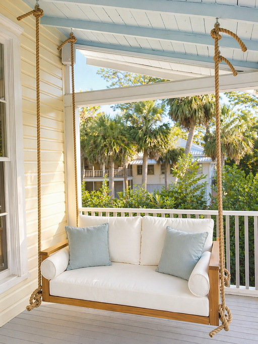 Sedona Teak Porch Swing Bed — Standard — ModHaven