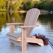Wooden Royal Upright Adirondack Chair in Clear Cedar, Unstained