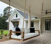 Bimini Teak Porch Swing Bed — Small — ModHaven, additional view