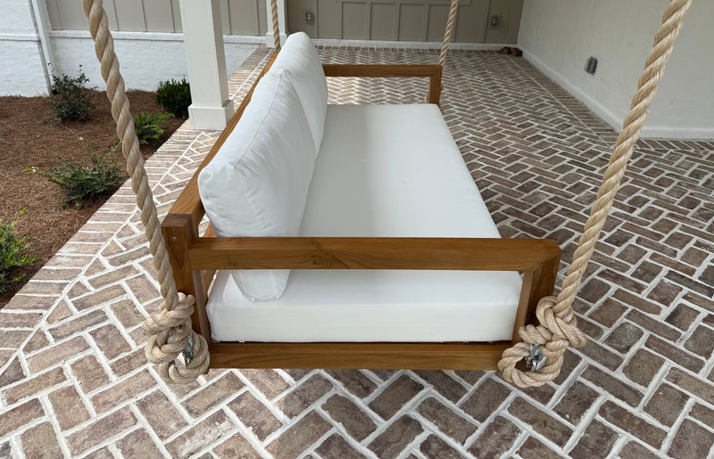 Bimini Teak Porch Swing Bed — Standard — ModHaven, additional view