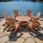 Wooden Royal Social Set for 6 in Brazilian Walnut (IPE), Unoiled Fully Assembled