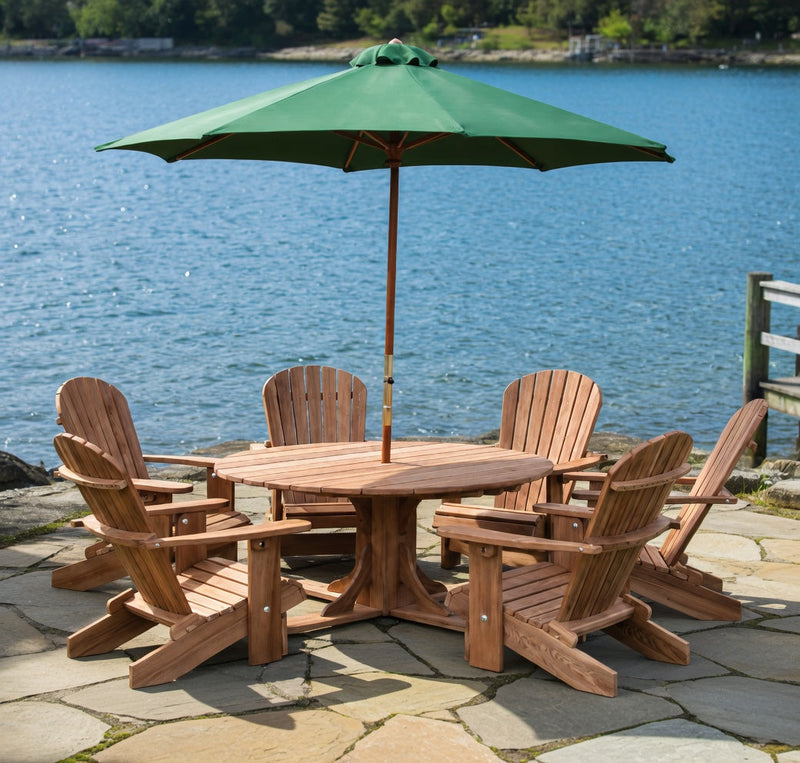 Wooden Royal Picnic Set for 6 in Brazilian Walnut (IPE), Unoiled Fully Assembled
